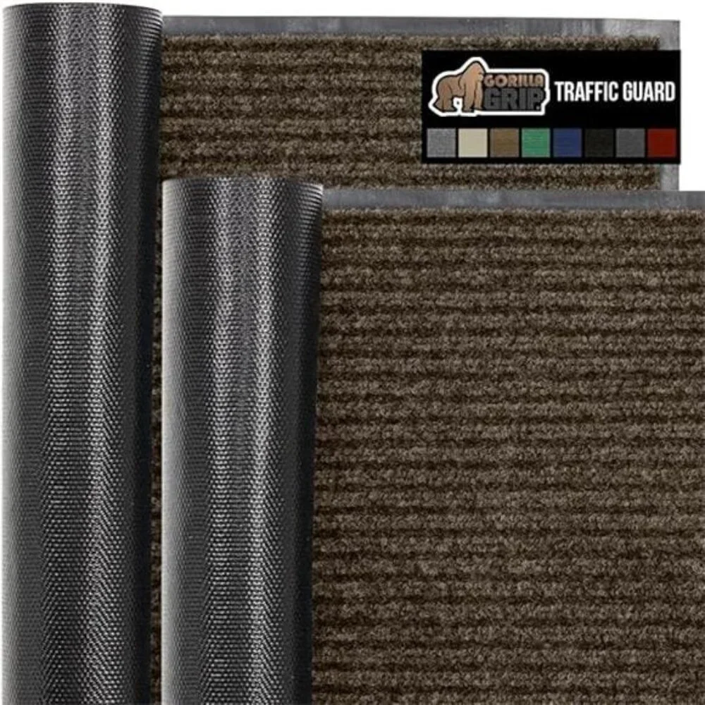 Waterproof Heavy Duty Traffic Guard Doormat, 2 Pack, Stain and Fade Resistant